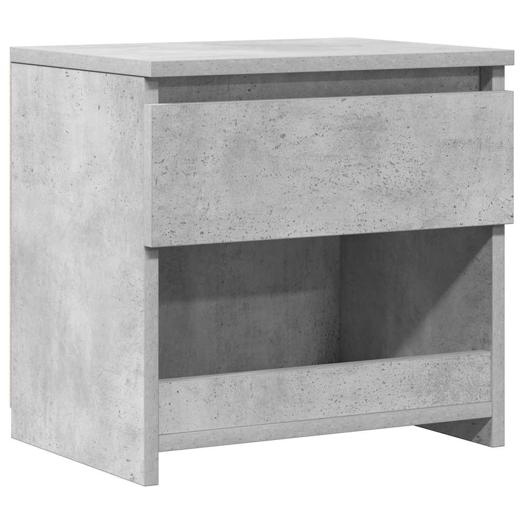 Bedside Cabinet Concrete Grey 40x30x39 cm Engineered Wood