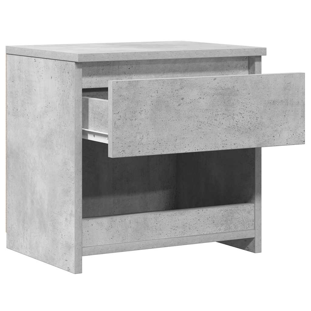 Bedside Cabinet Concrete Grey 40x30x39 cm Engineered Wood