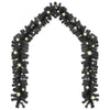 Christmas Garland with LED Lights 5 m Black