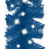 Christmas Garland with LED Lights 5 m Blue