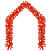 Christmas Garland with LED Lights 5 m Red