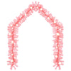 Christmas Garland with LED Lights 5 m Pink