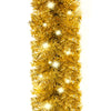 Christmas Garland with LED Lights 5 m Gold