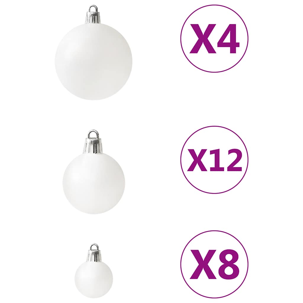 100 Piece Christmas Ball Set White