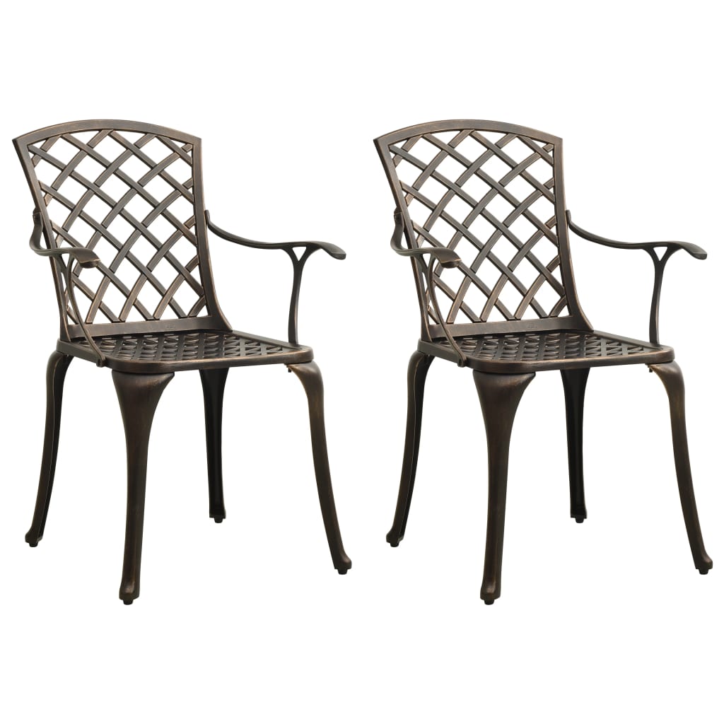 3 Piece Bistro Set Cast Aluminium Bronze
