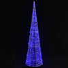 Acrylic Decorative Pyramid LED Light Cone Blue 120 cm