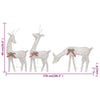 Christmas Reindeer Family 270x7x90 cm Gold Warm White Mesh