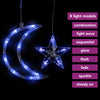 Star and Moon Fairy Lights Remote Control 345 LED Blue