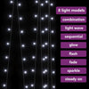 LED Curtain Fairy Lights 3x3m 300 LED Cold White 8 Function