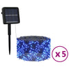 Solar Fairy Lights 5 pcs 5x200 LED Blue Indoor Outdoor