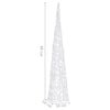 Acrylic Decorative LED Light Cone Warm White 90 cm