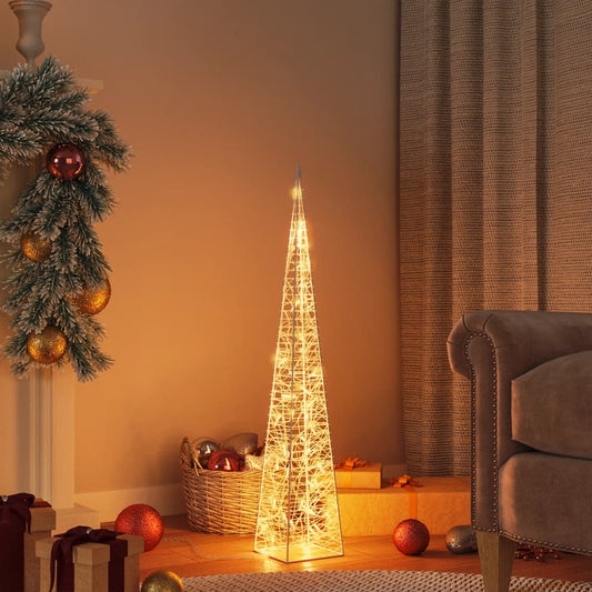 Acrylic Decorative LED Light Cone Warm White 90 cm