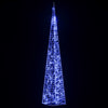 Acrylic Decorative LED Light Cone Blue 90 cm