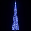 Acrylic Decorative LED Light Cone Blue 120 cm