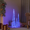 Acrylic Decorative LED Light Cone Set Blue 30/45/60cm