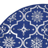 Luxury Christmas Tree Skirt with Sock Blue 122 cm Fabric