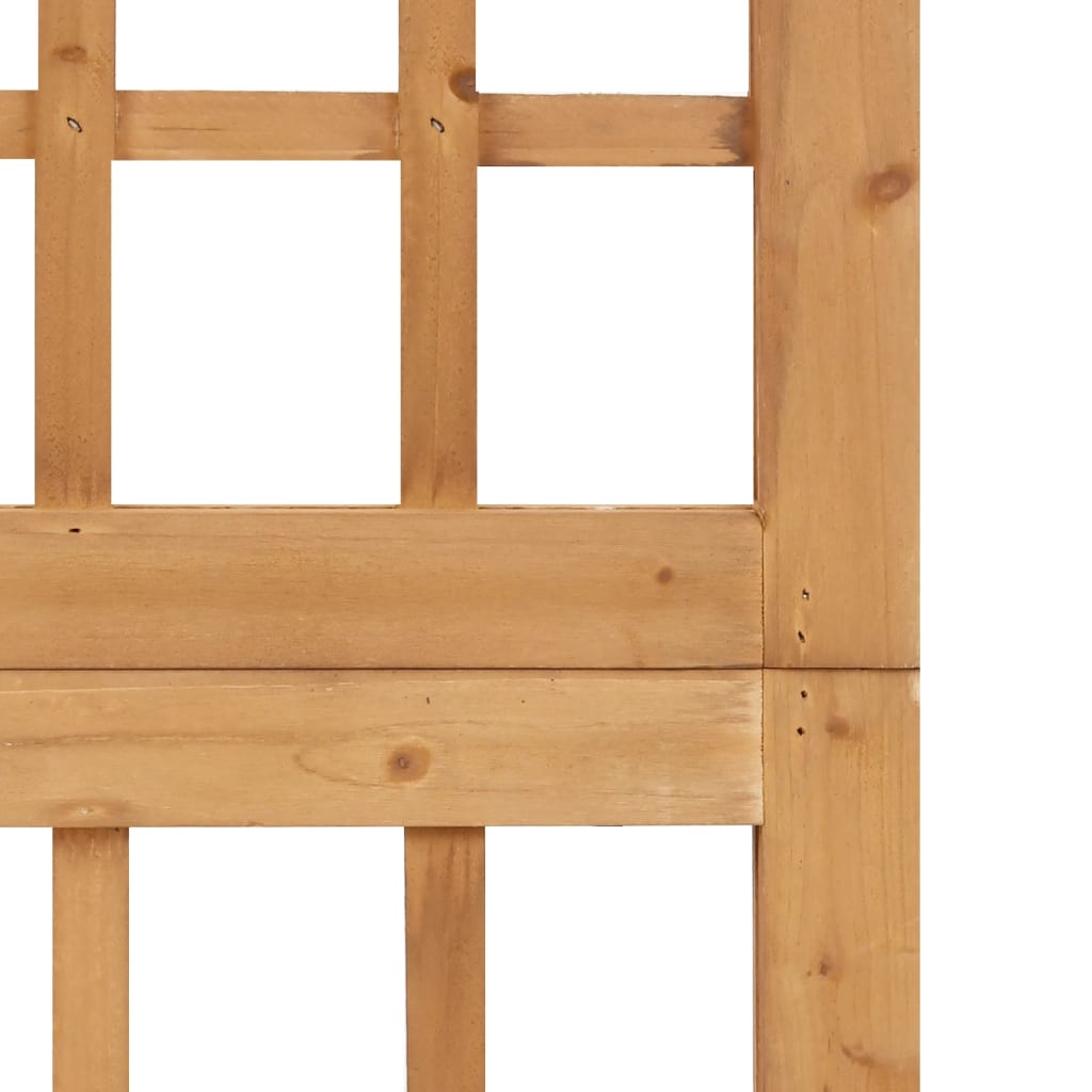 4-Panel Room Divider/Trellis Solid Fir Wood 161x180 cm