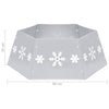 Christmas Tree Skirt Silver and White Ø68x25 cm