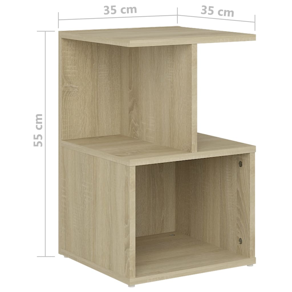 Bedside Cabinet Sonoma Oak 35x35x55 cm Engineered Wood