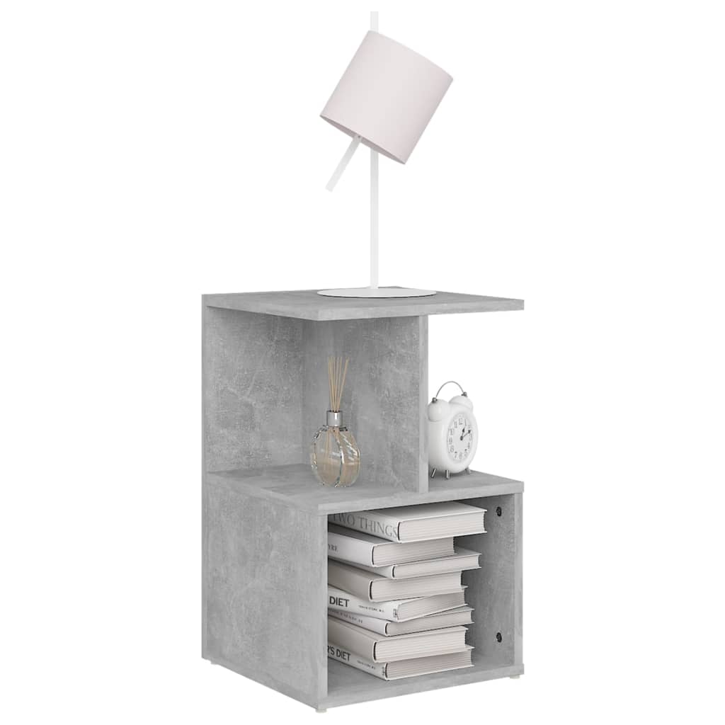 Bedside Cabinet Concrete Grey 35x35x55 cm Engineered Wood