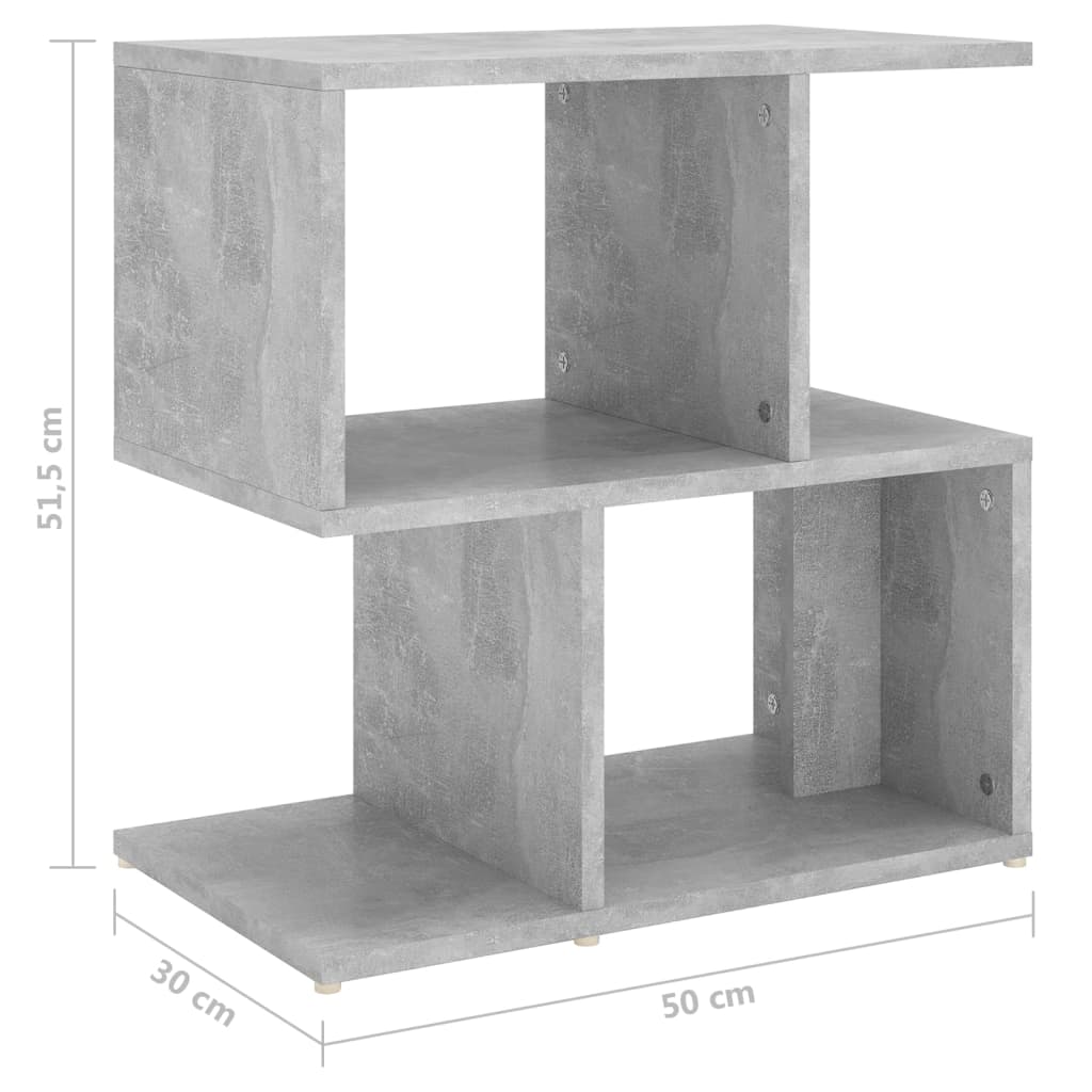 Bedside Cabinets 2 pcs Concrete Grey 50x30x51.5 cm Engineered Wood