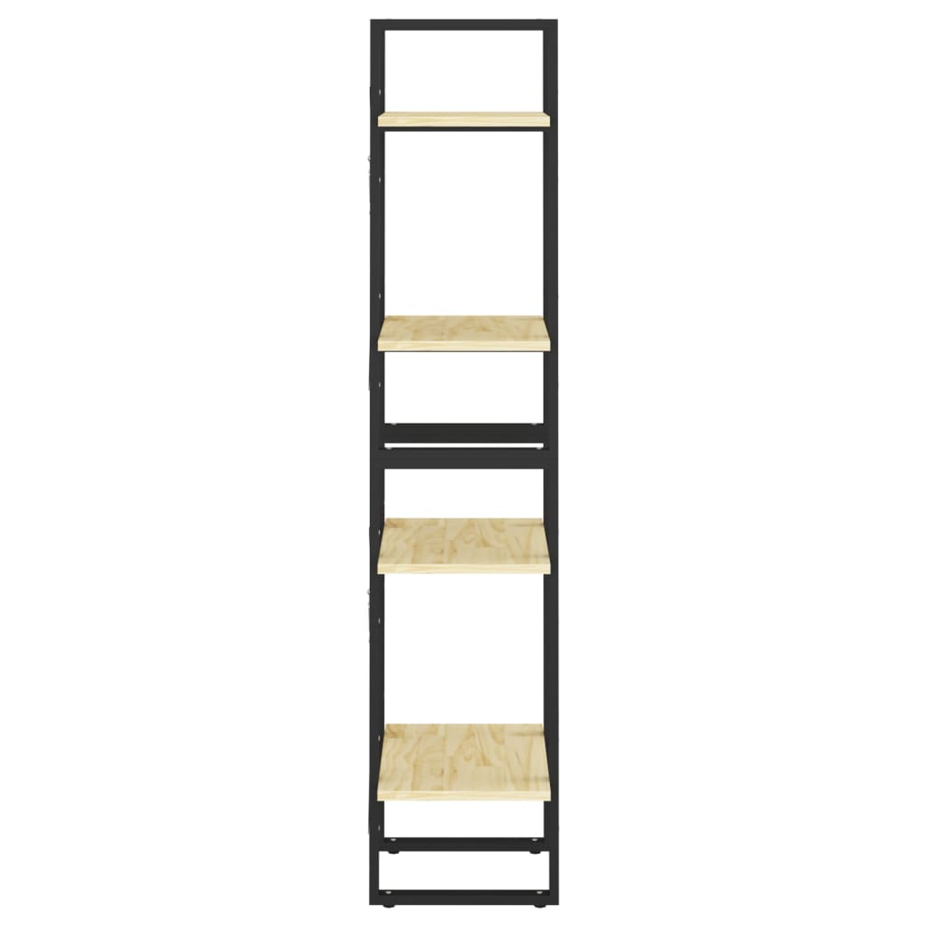 4-Tier Book Cabinet 40x30x140 cm Solid Pine Wood