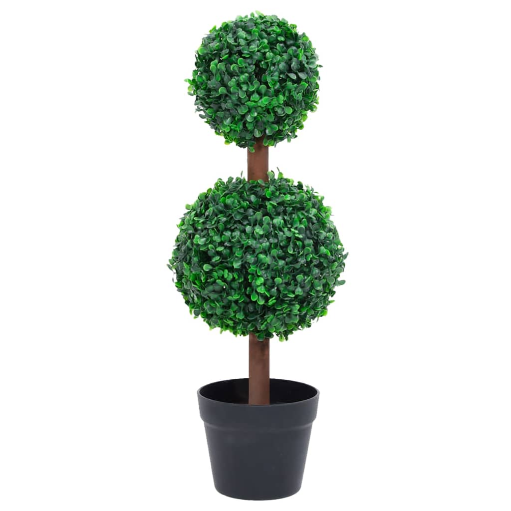 Artificial Boxwood Plant with Pot Ball Shaped Green 60 cm