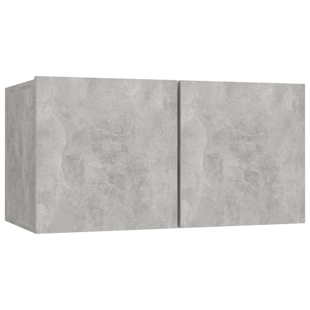 2 Piece TV Cabinet Set Concrete Grey Engineered Wood