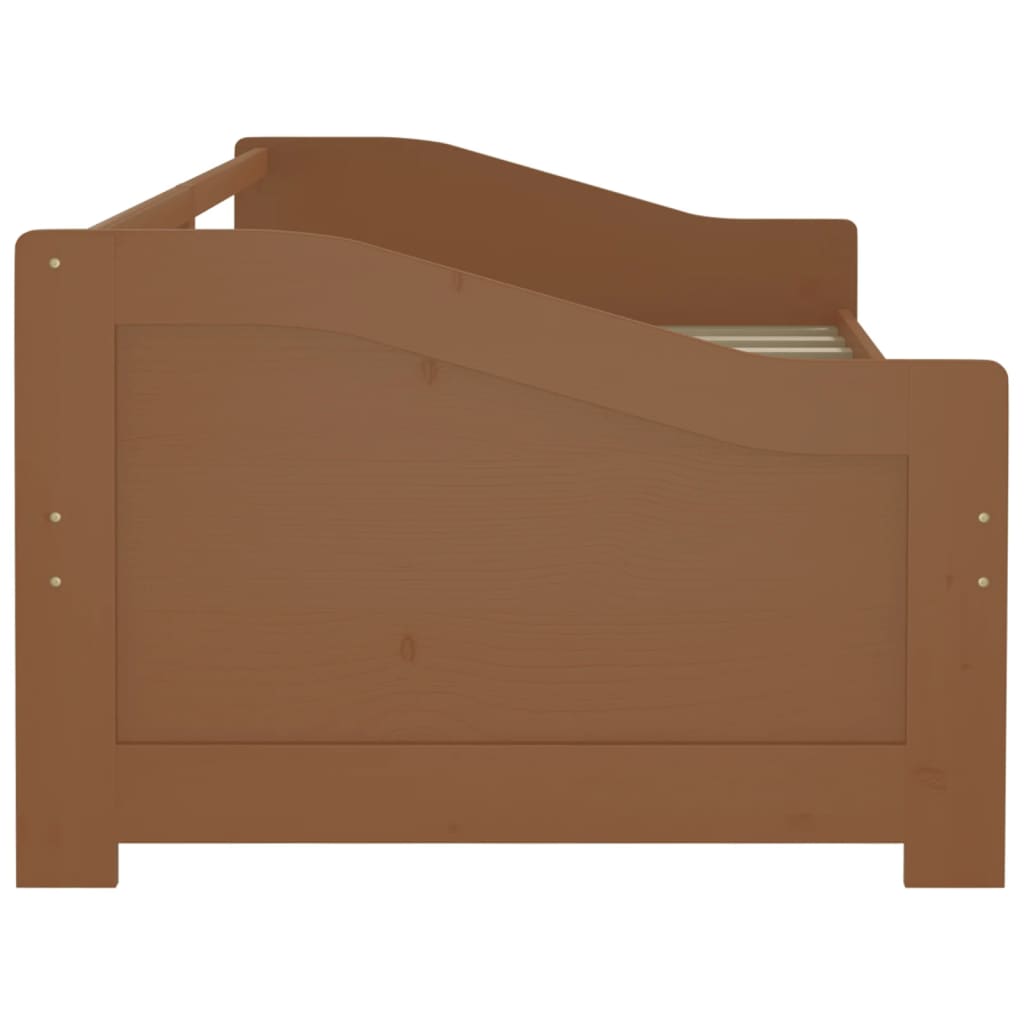 3-Seater Day Bed without Mattress Honey Brown 90x200cm
