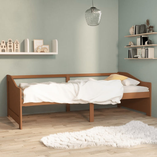3-Seater Day Bed without Mattress Honey Brown 90x200cm