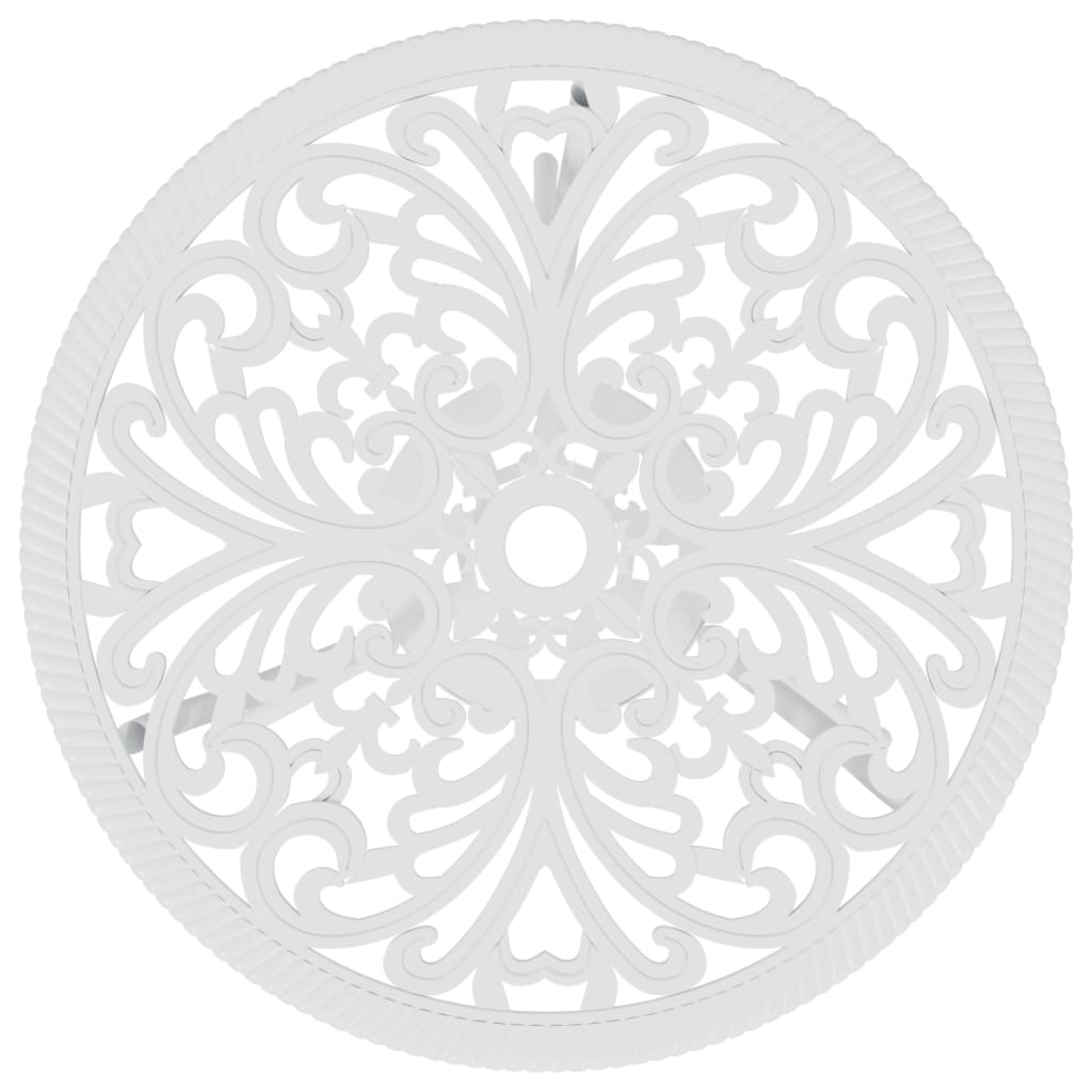 3 Piece Bistro Set Cast Aluminium White