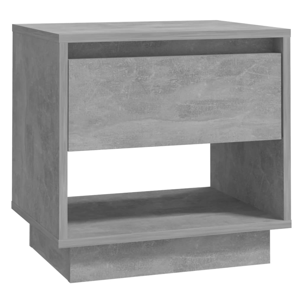 Bedside Cabinet Concrete Grey 45x34x44 cm Engineered Wood