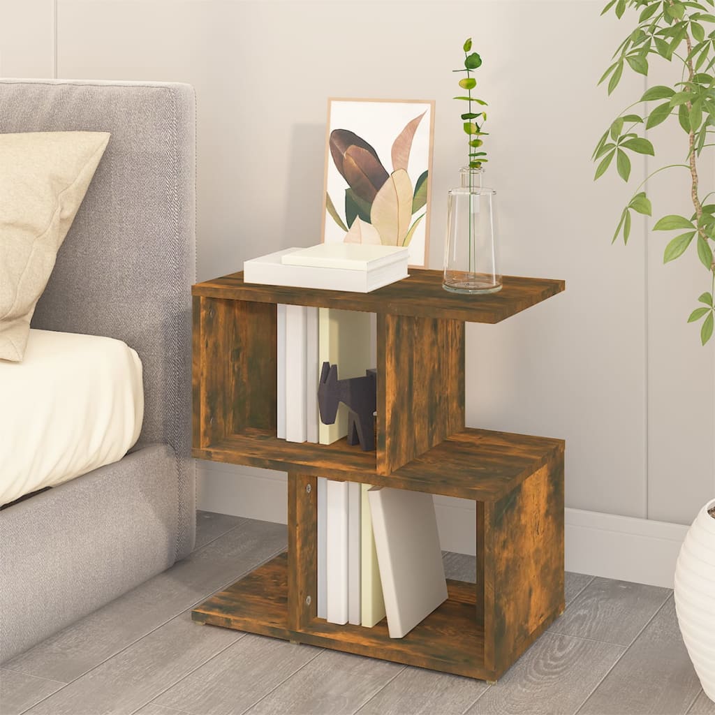 Bedside Cabinet Smoked Oak 50x30x51.5 cm Engineered Wood