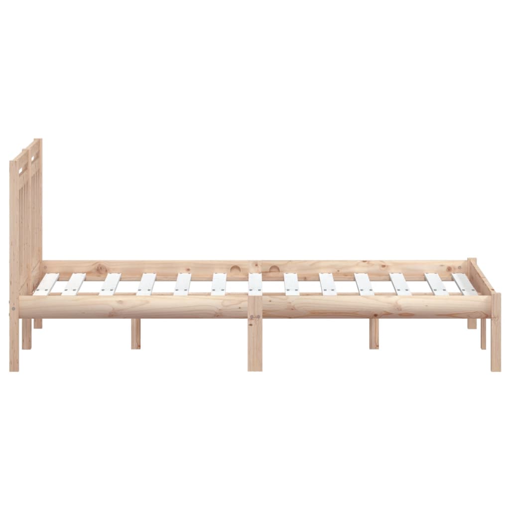 3100569 vidaXL Bed Frame without Mattress Solid Wood 140x190 cm (809997+814094)