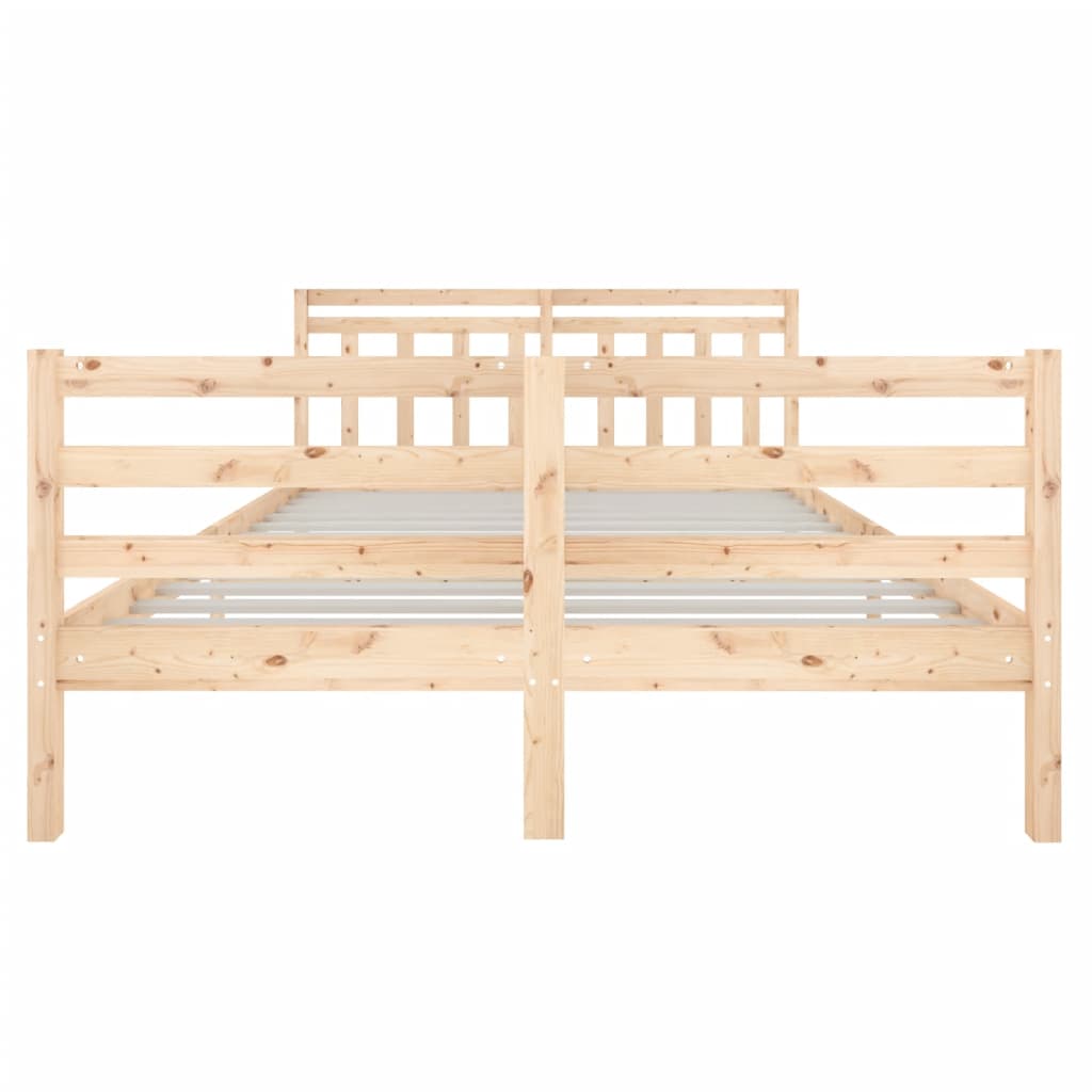 3100634 vidaXL Bed Frame without Mattress Solid Wood 140x190 cm (810410+814094)