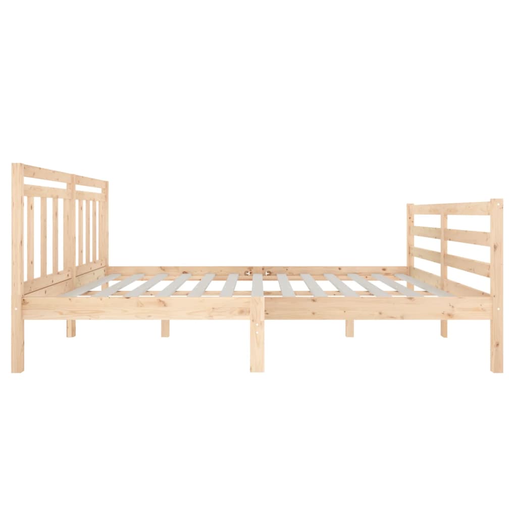 3100634 vidaXL Bed Frame without Mattress Solid Wood 140x190 cm (810410+814094)