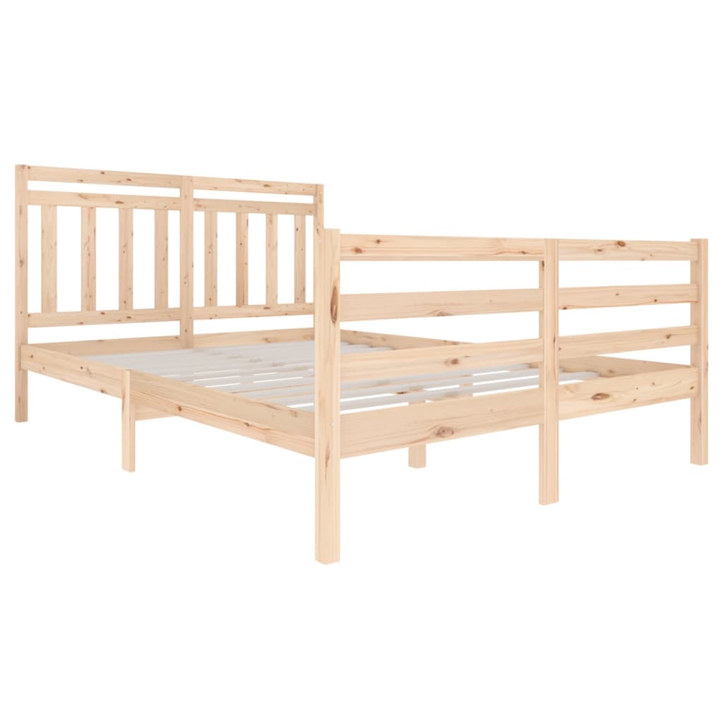 3100654 vidaXL Bed Frame without Mattress Solid Wood 140x200 cm (810430+814094)