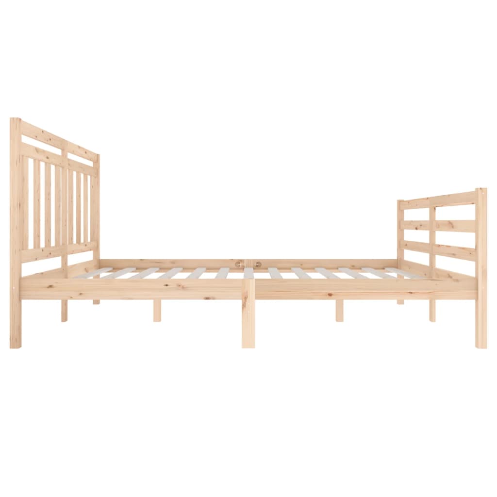 3100654 vidaXL Bed Frame without Mattress Solid Wood 140x200 cm (810430+814094)