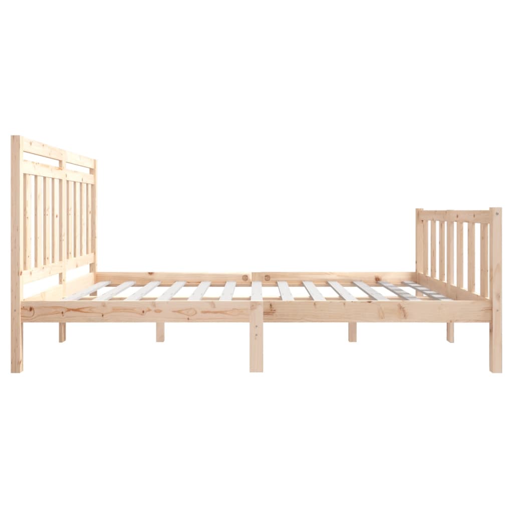 3100699 vidaXL Bed Frame without Mattress Solid Wood 140x190 cm (810062+814094)