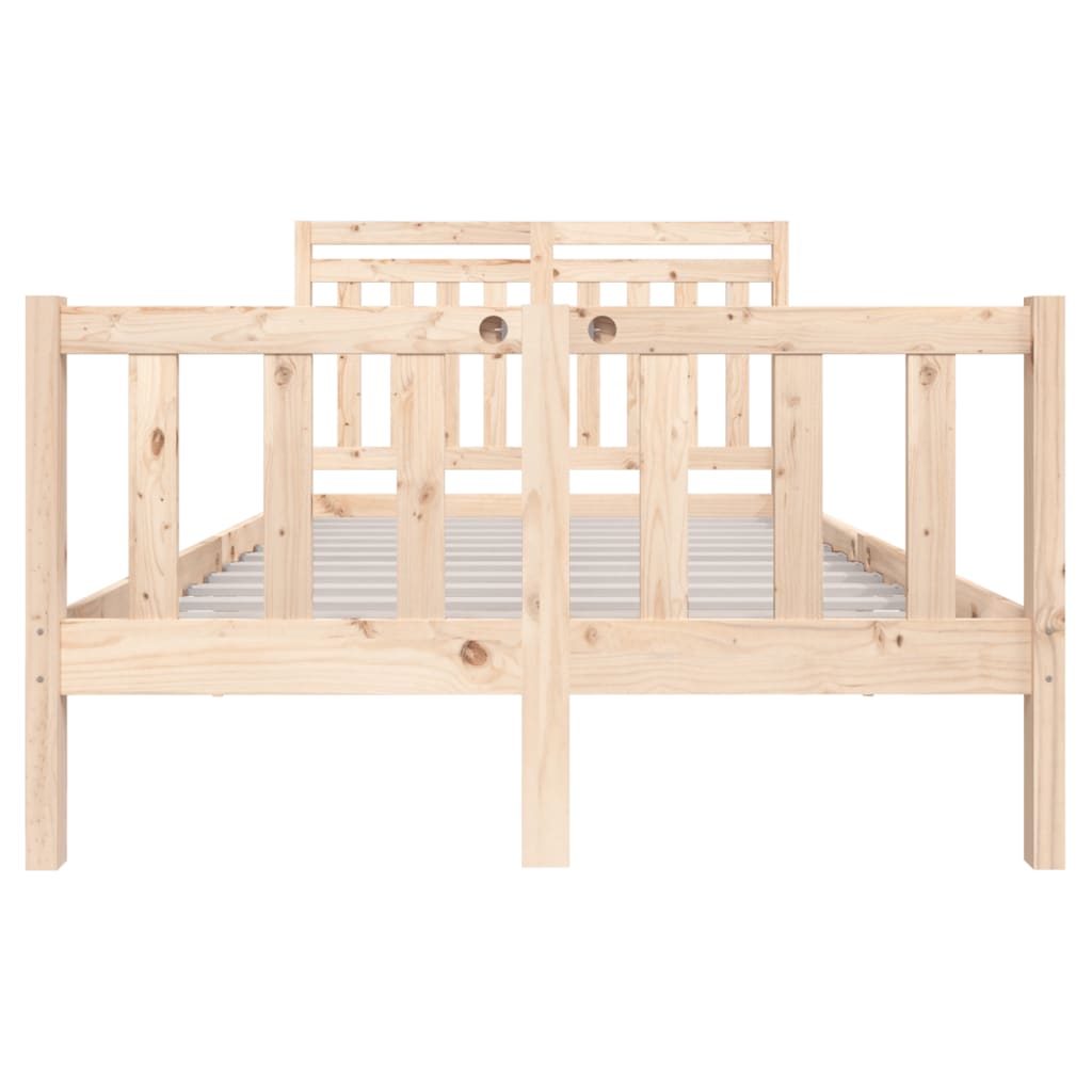 3100953 vidaXL Bed Frame without Mattress Solid Wood 120x200 cm (810077+814084)