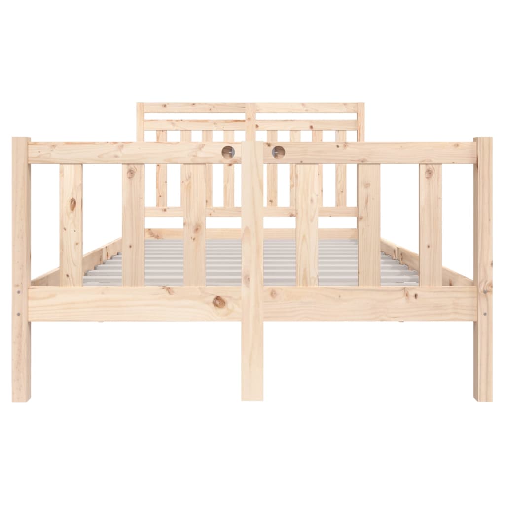 3100958 vidaXL Bed Frame without Mattress Solid Wood 140x200 cm (810082+814094)