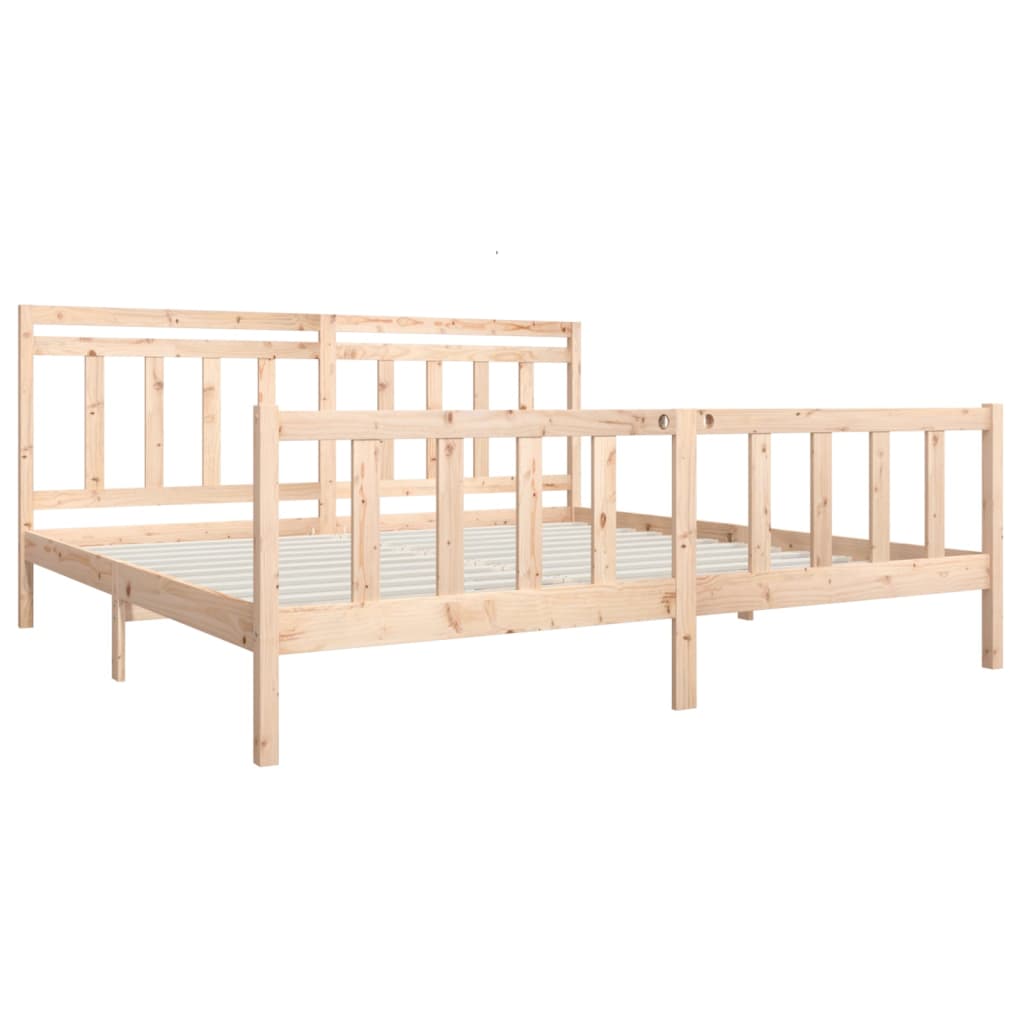 3100978 vidaXL Bed Frame without Mattress Solid Wood 200x200 cm (810102+814114)