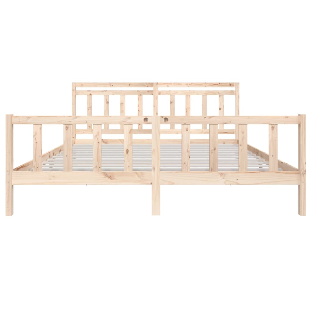 3100978 vidaXL Bed Frame without Mattress Solid Wood 200x200 cm (810102+814114)