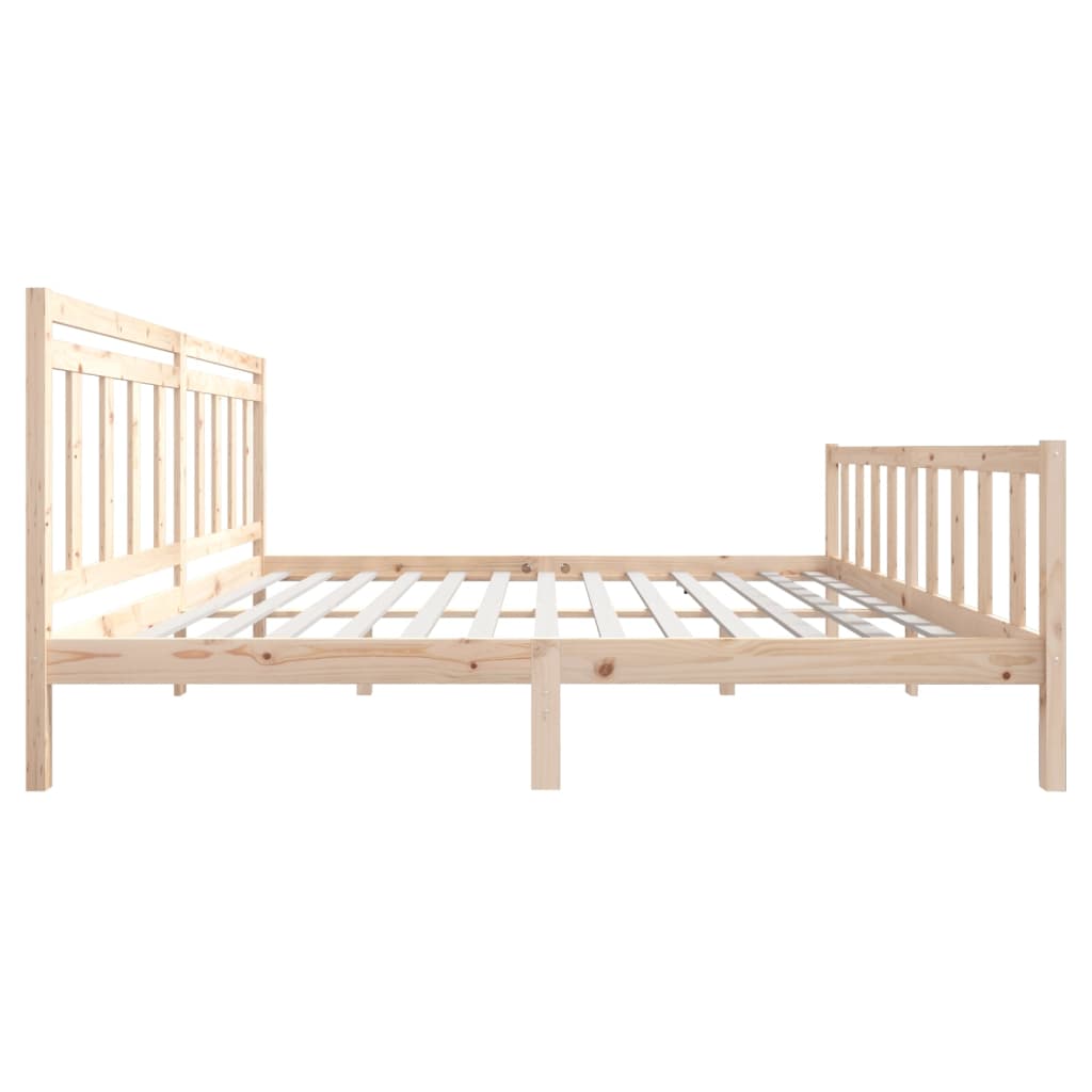 3100978 vidaXL Bed Frame without Mattress Solid Wood 200x200 cm (810102+814114)