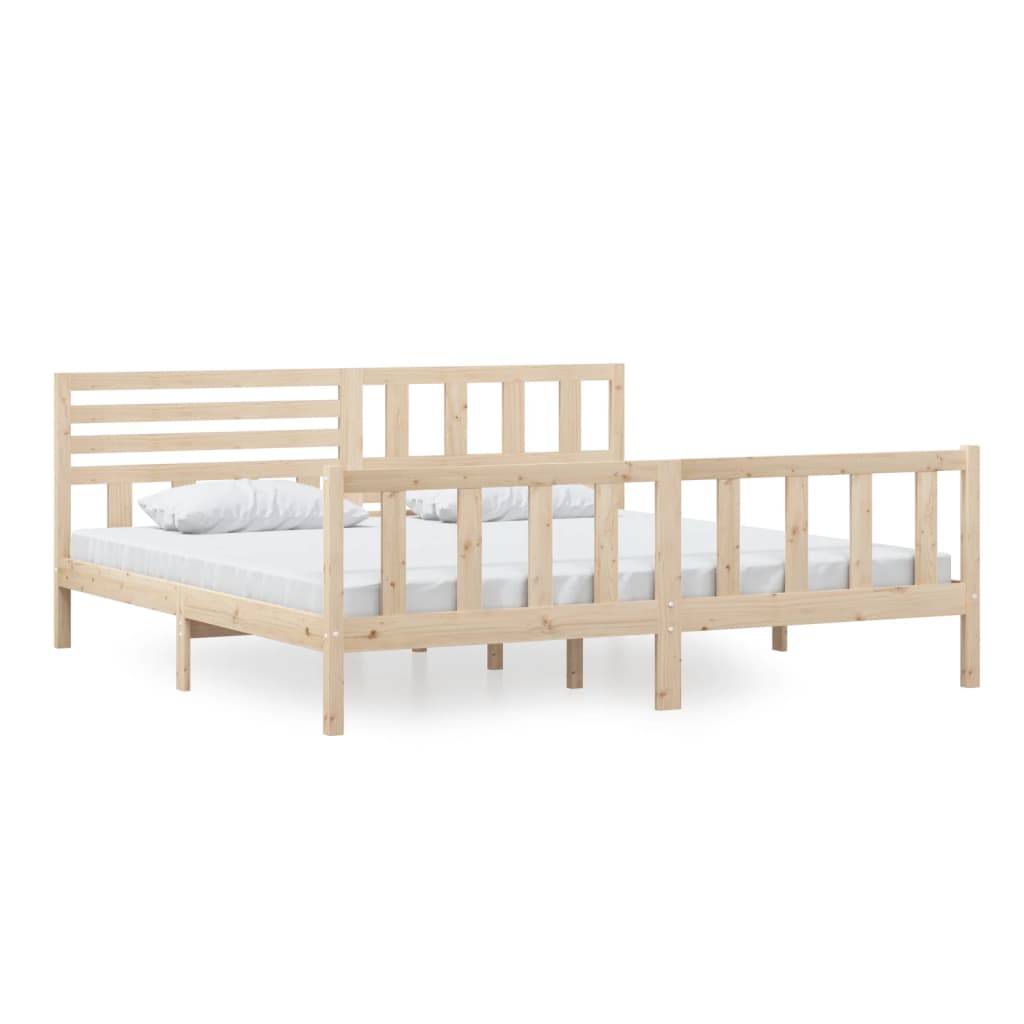 3101173 vidaXL Bed Frame without Mattress Solid Wood 200x200 cm (810102+814164)