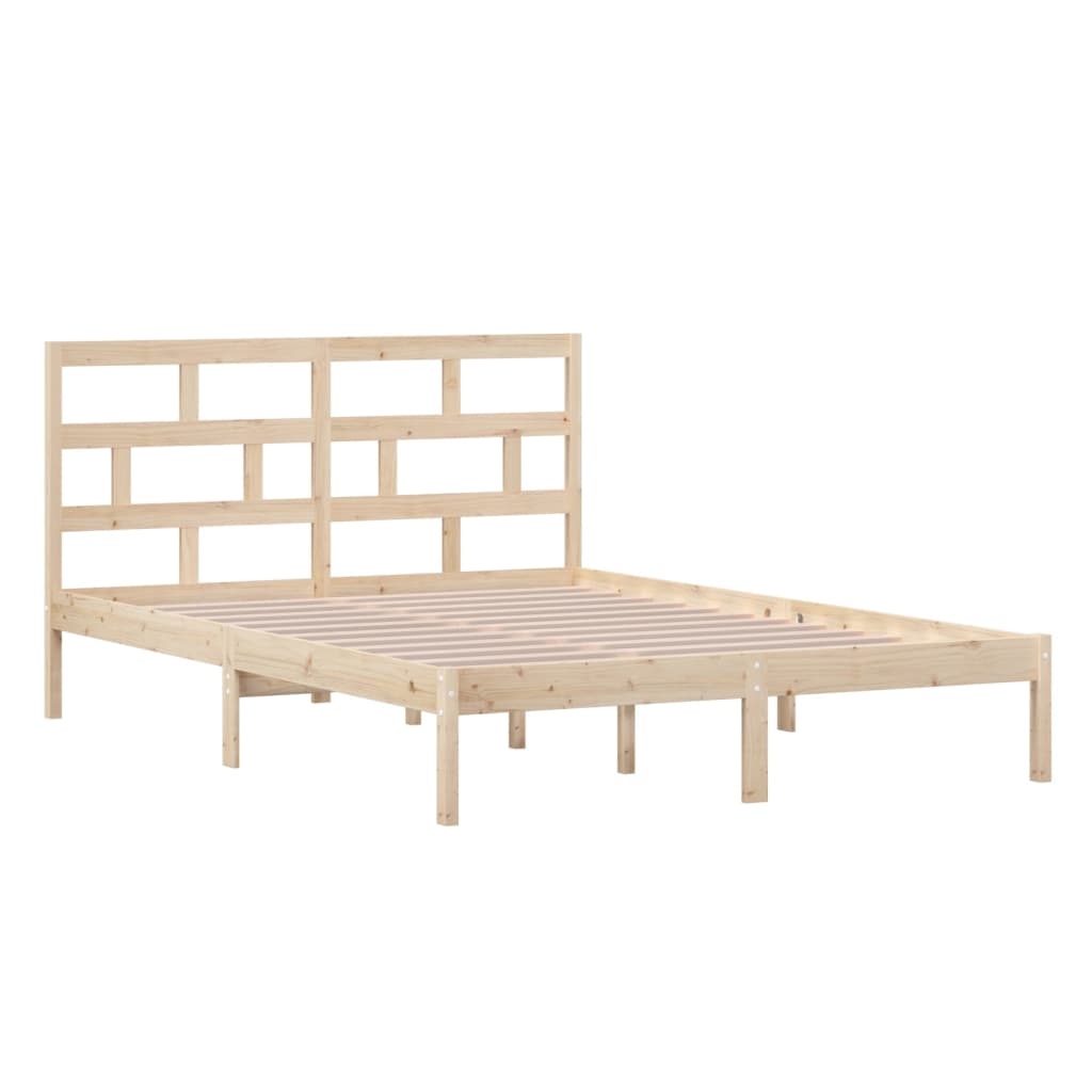 3101218 vidaXL Bed Frame without Mattress Solid Wood 140x200 cm (810017+814194)
