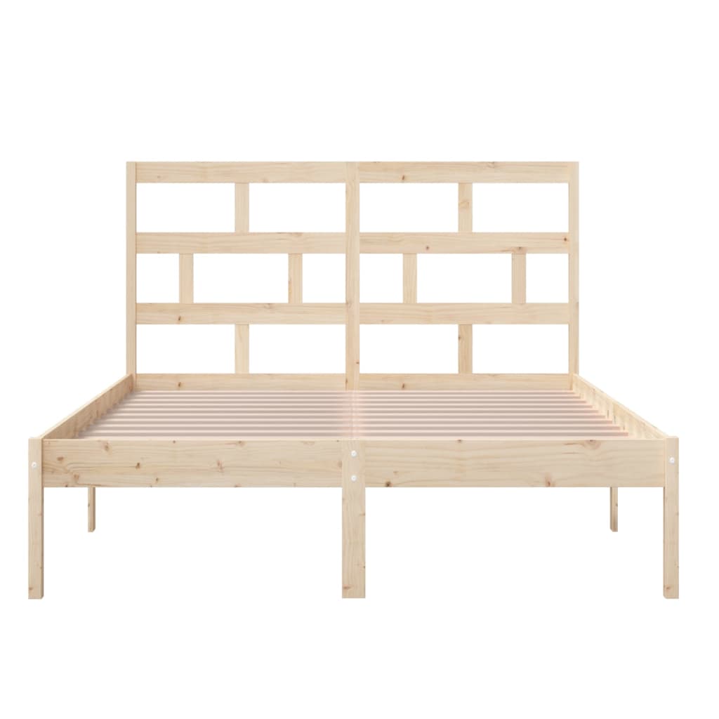 3101218 vidaXL Bed Frame without Mattress Solid Wood 140x200 cm (810017+814194)