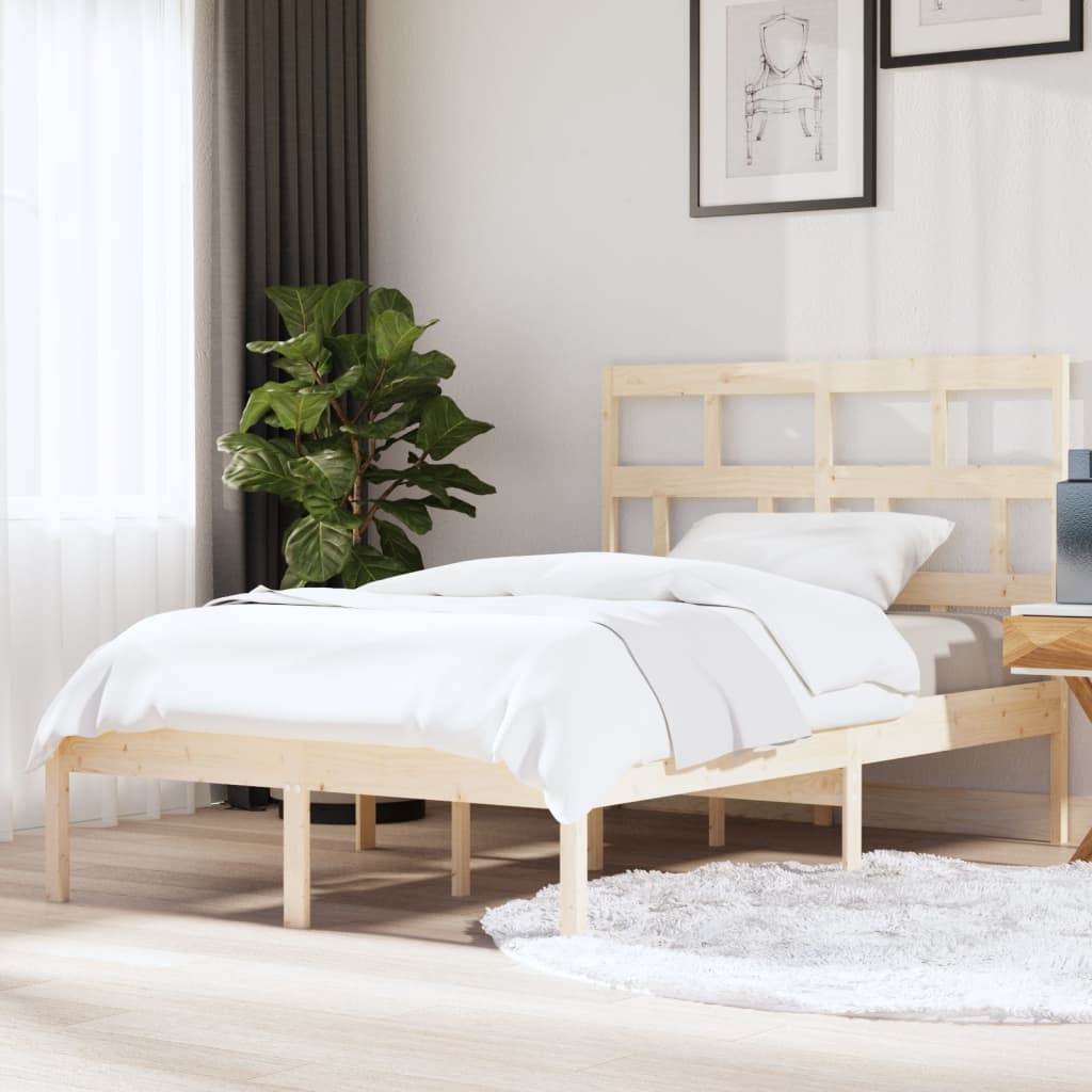 3101218 vidaXL Bed Frame without Mattress Solid Wood 140x200 cm (810017+814194)