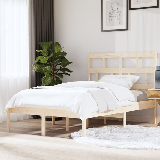 3101218 vidaXL Bed Frame without Mattress Solid Wood 140x200 cm (810017+814194)