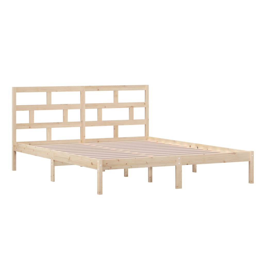 3101228 vidaXL Bed Frame without Mattress Solid Wood 160x200 cm (810027+814204)